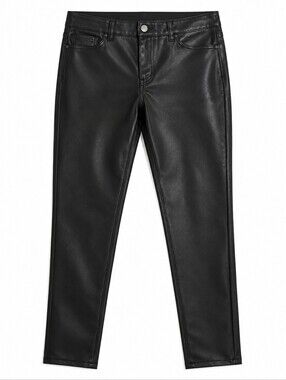 Le Chateau Women's Shiny Black Skinny Jeans Size 18